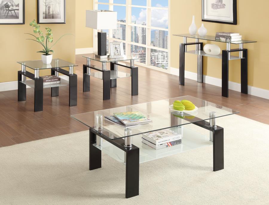 Dyer - Coffee Table With Shelf - Black