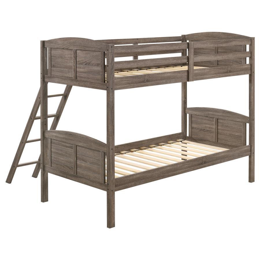 Flynn - Twin over Twin Bunk Bed - Light Brown