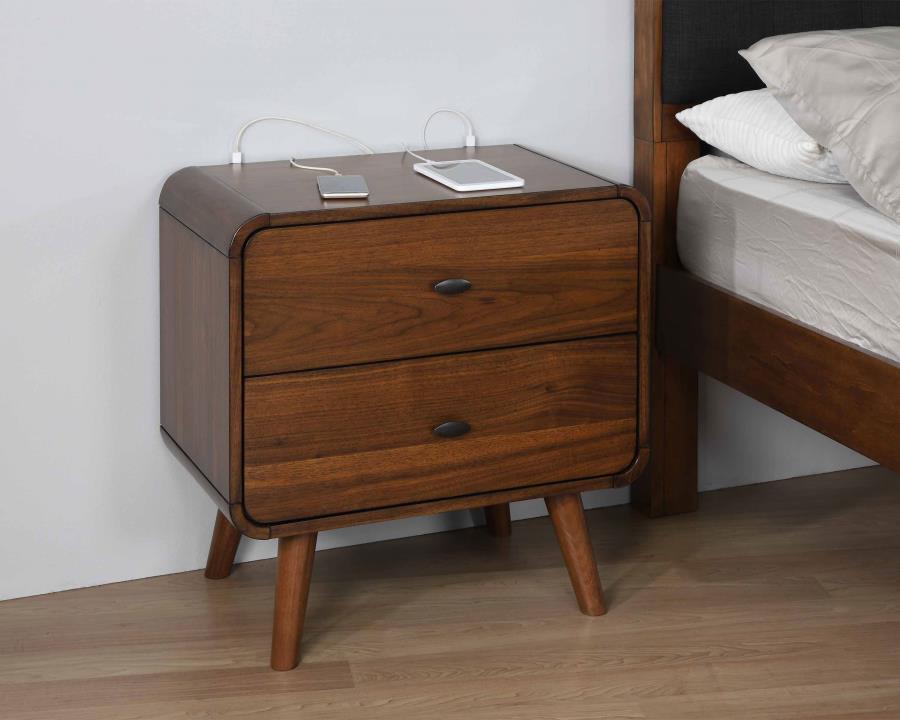 Robyn - 2-Drawer Nightstand - Brown