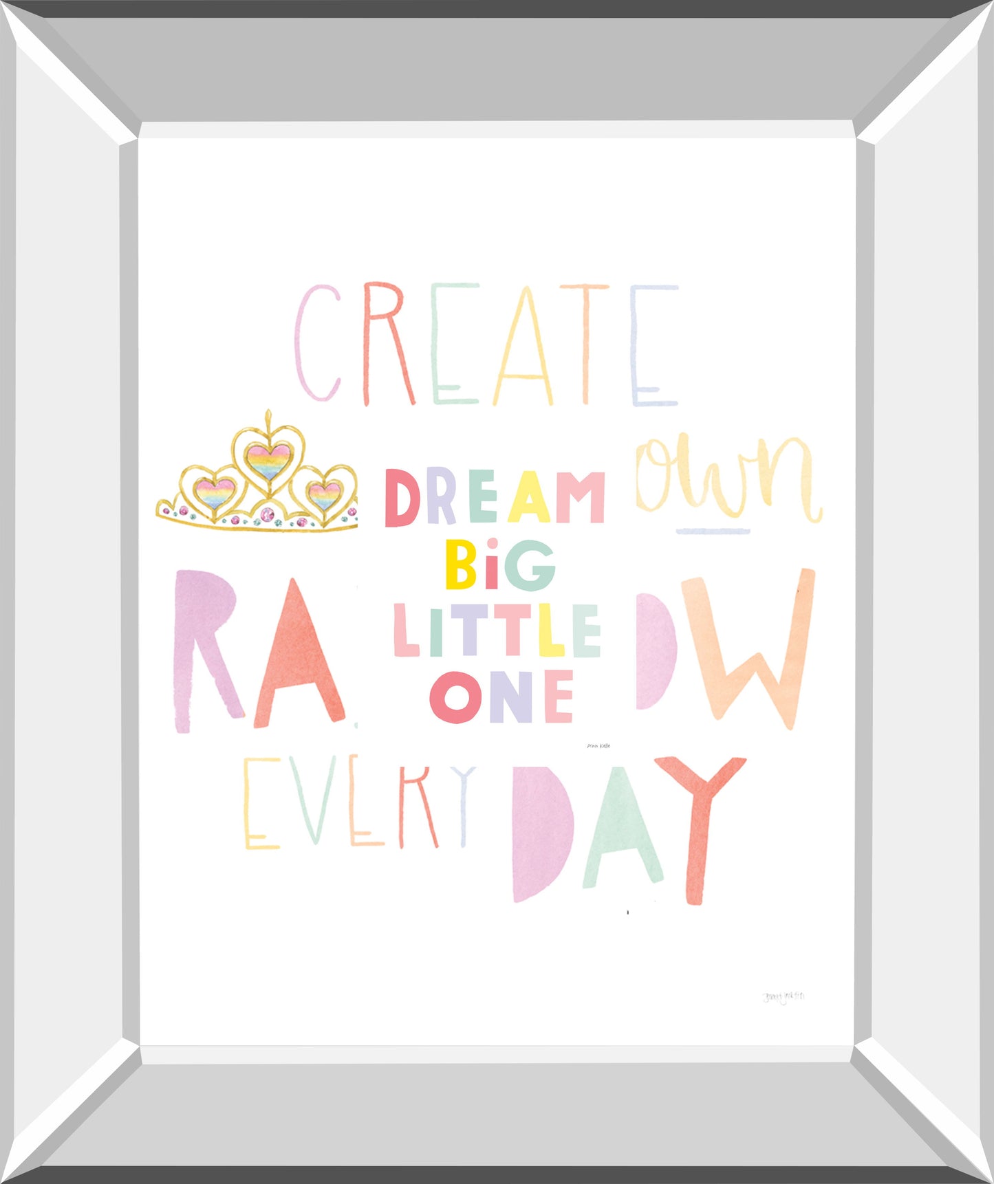 Dream Big Little One By Ann Kelle - Mirror Framed Print Wall Art
