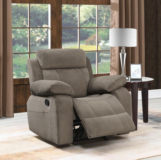 Myleene - Pillow Top Arm Glider Recliner - Light Brown