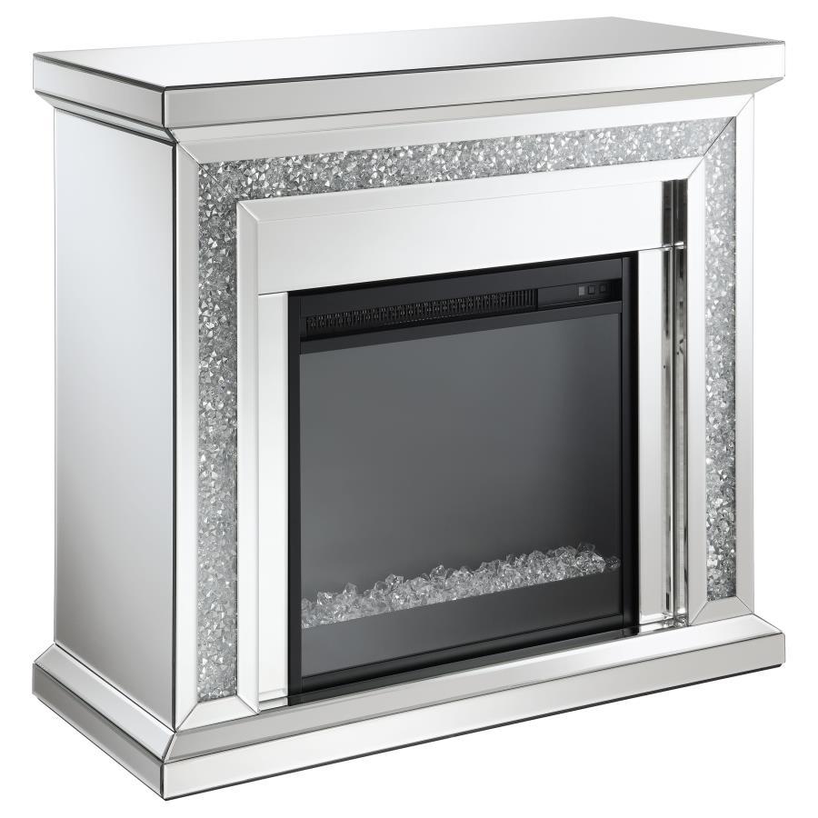 Lorelai - Fireplaces With Crushed Crystals - Pearl Silver