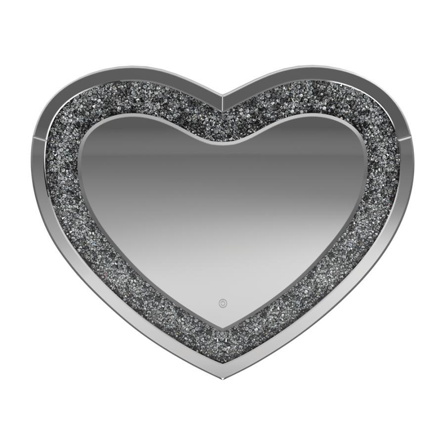 Aiko - Heart Shape Wall Mirror - Gray