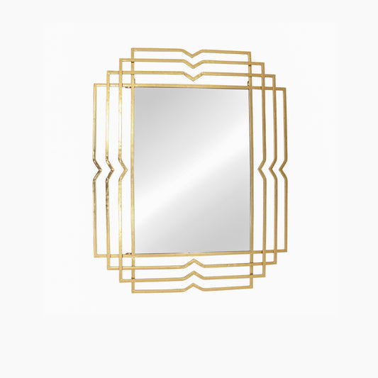 Metal Rectangular Mirror 39" - Gold