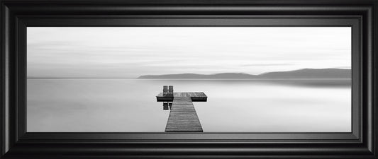 Black & White Water Panel XII By James McLoughlin 18x42 - Dark Gray