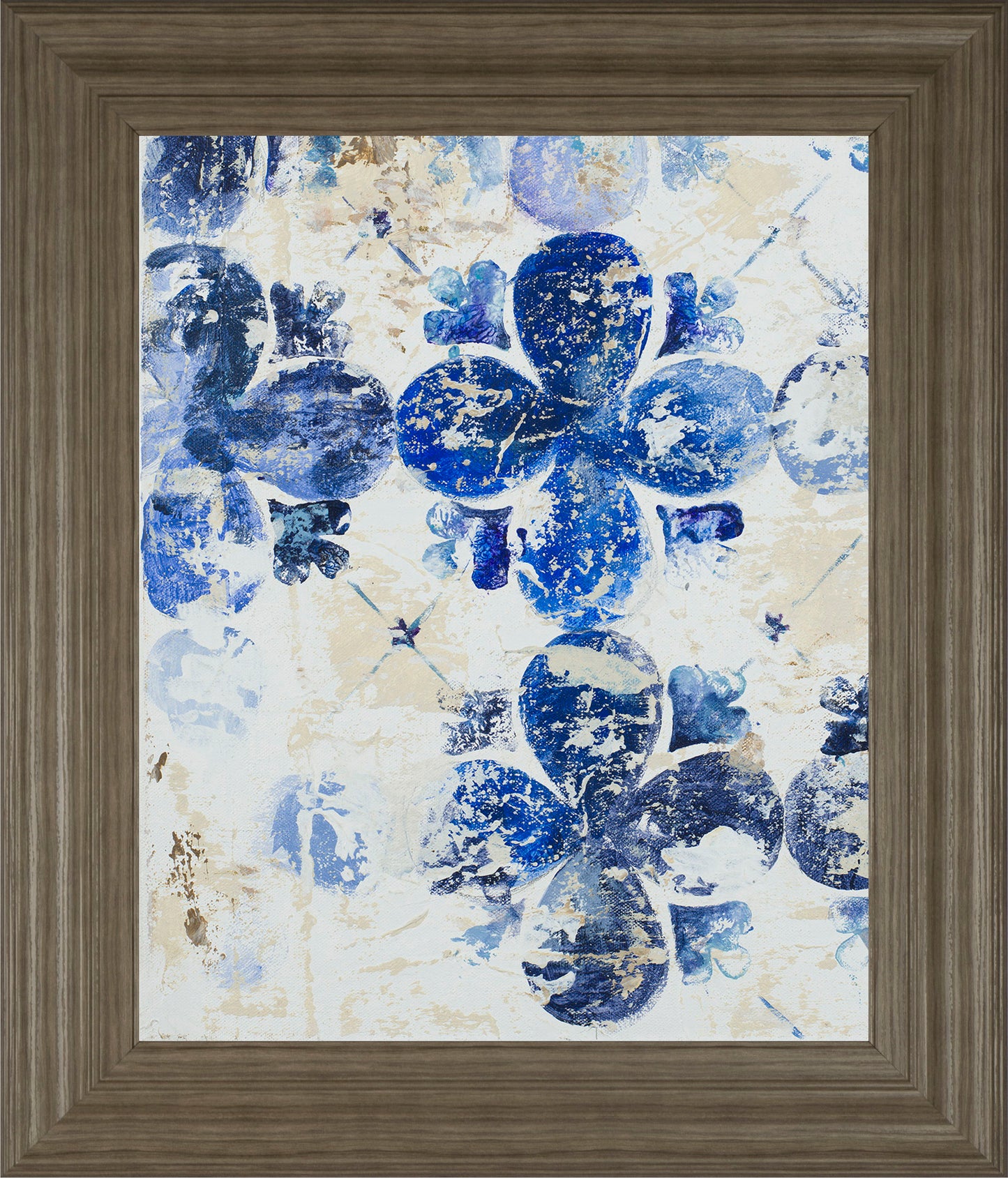 Blue Quatrefoil I By Patricia Pinto - Framed Print Wall Art - Blue