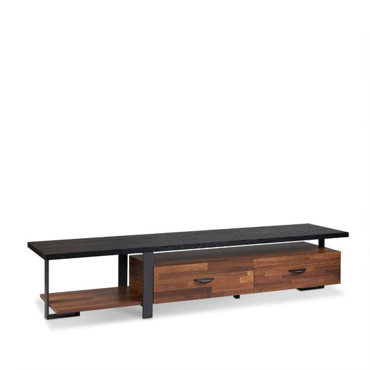 Elling - TV Stand - Walnut & Black