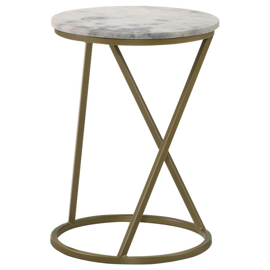 Malthe - Round Accent Table - White