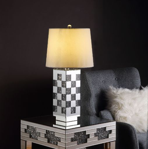 Noralie - Table Lamp - Mirrored & Faux Diamonds - 30"