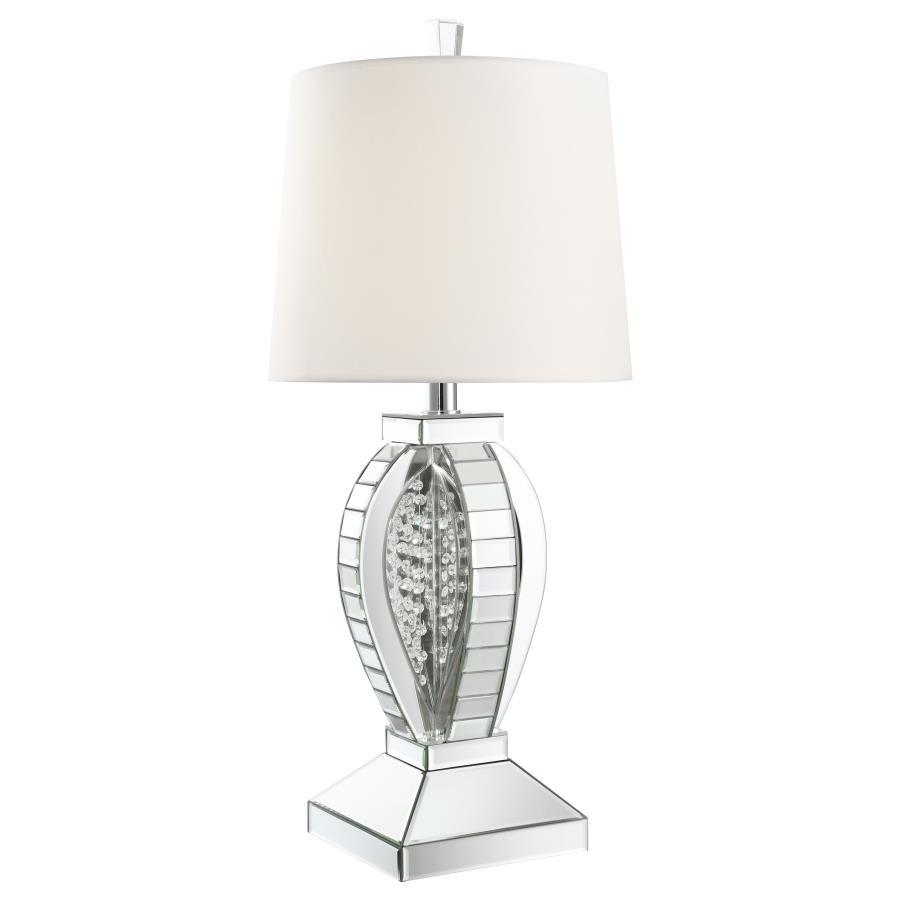 Klein - Table Lamp With Crystal Base - Pearl Silver