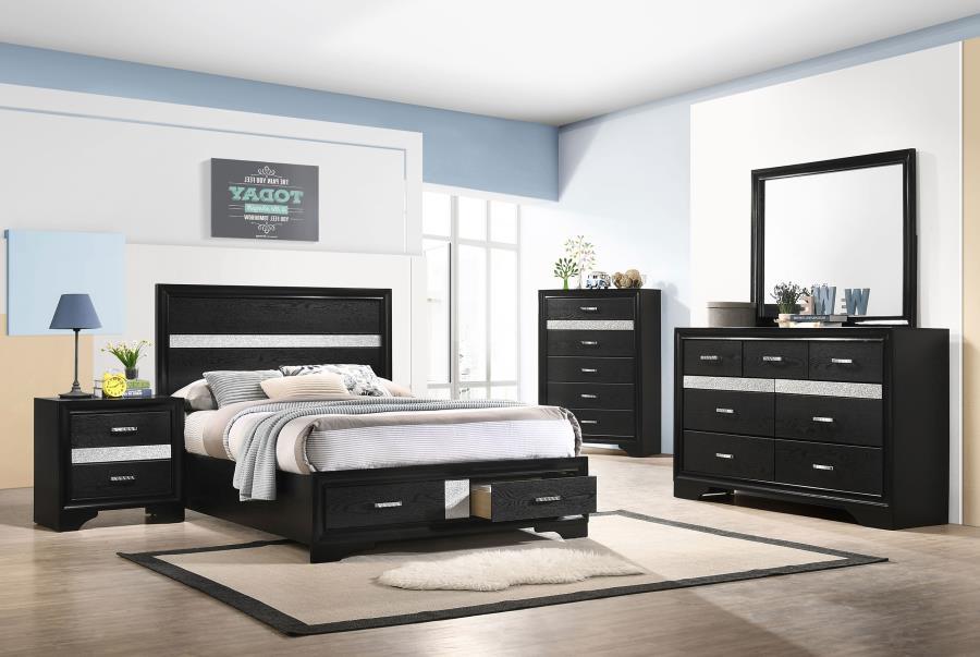 Miranda - Full Bed 4 Piece Set - Black