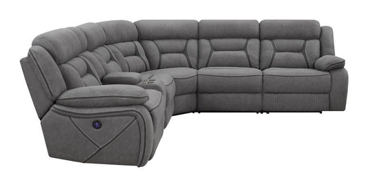 Higgins - Four-Piece Upholstered Power Sectional