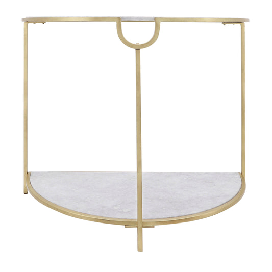 Marble 30" Console - White / Gold