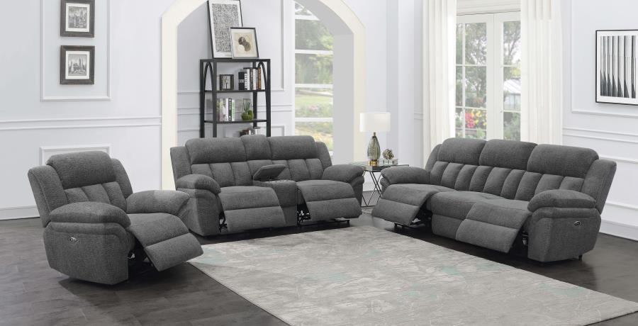 Bahrain - Upholstered Power Glider Recliner - Gray