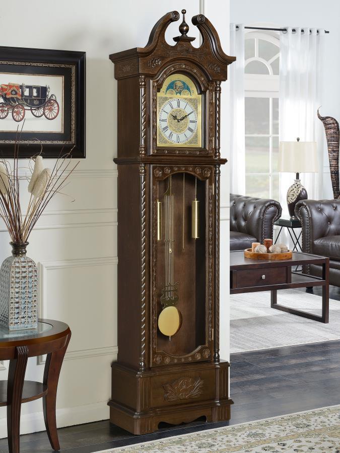 Cedric - Grandfather Clock With Chime - Brown