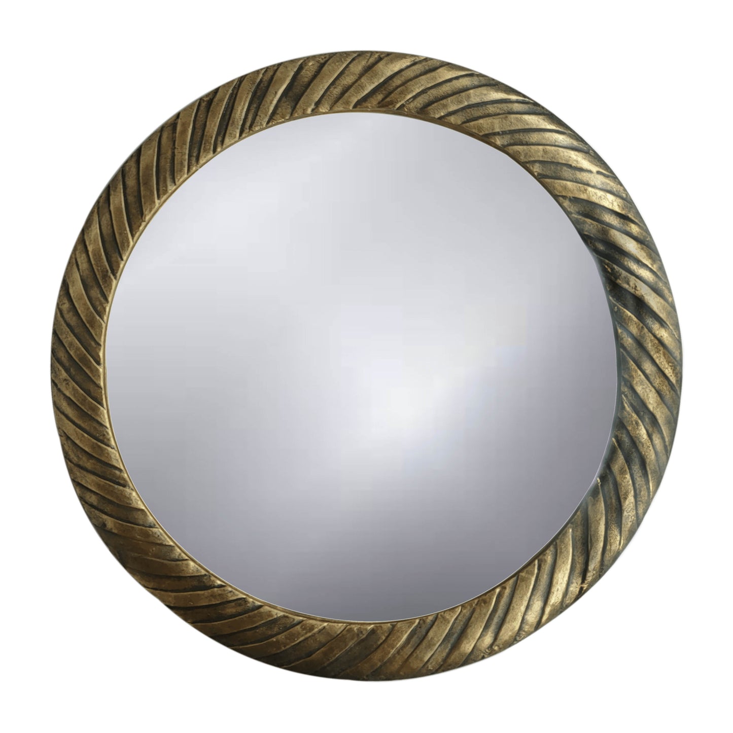 Metal Hurricane Pttrn Mirror 29" - Bronze