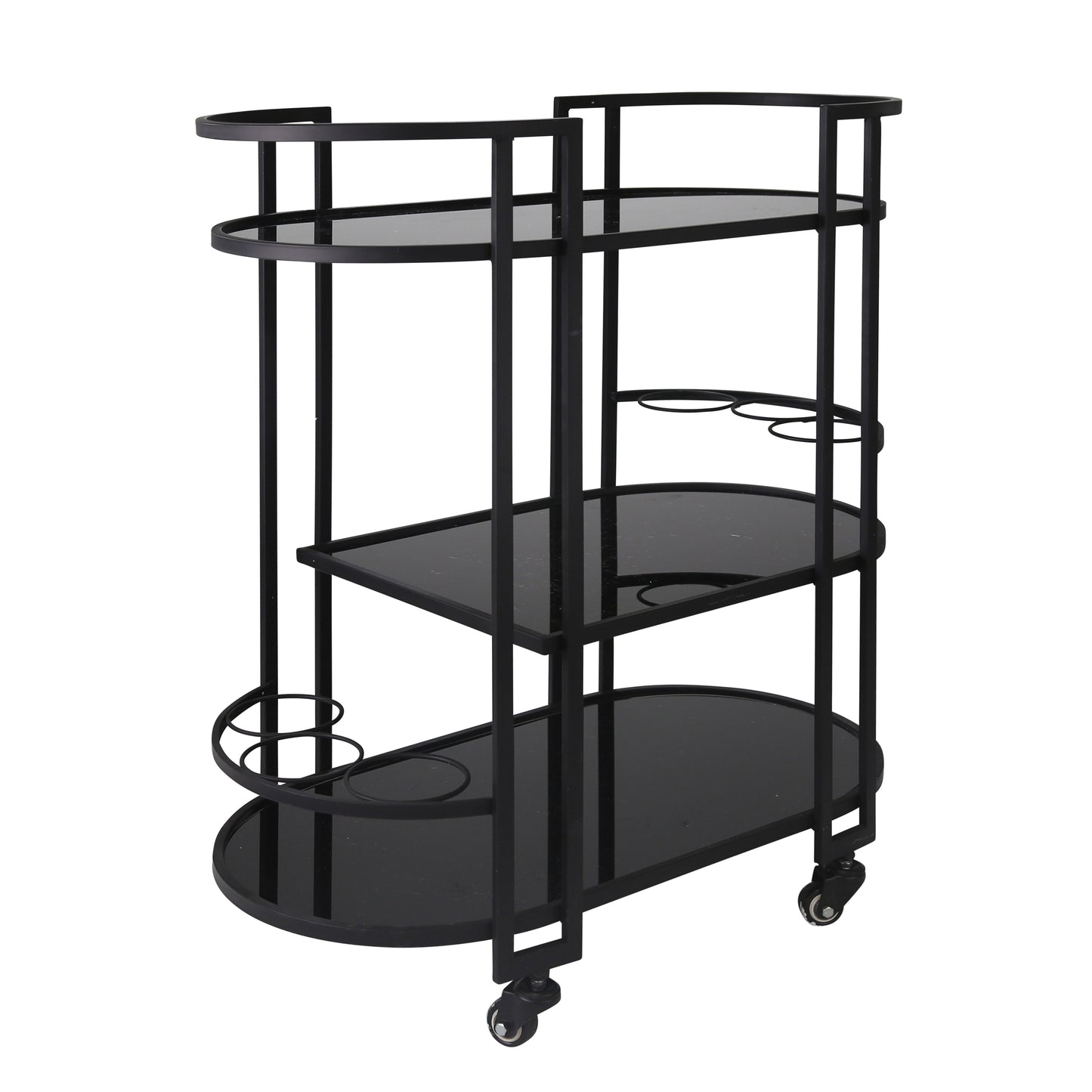 Metal 3 Tier 32" Bar Cart - Black