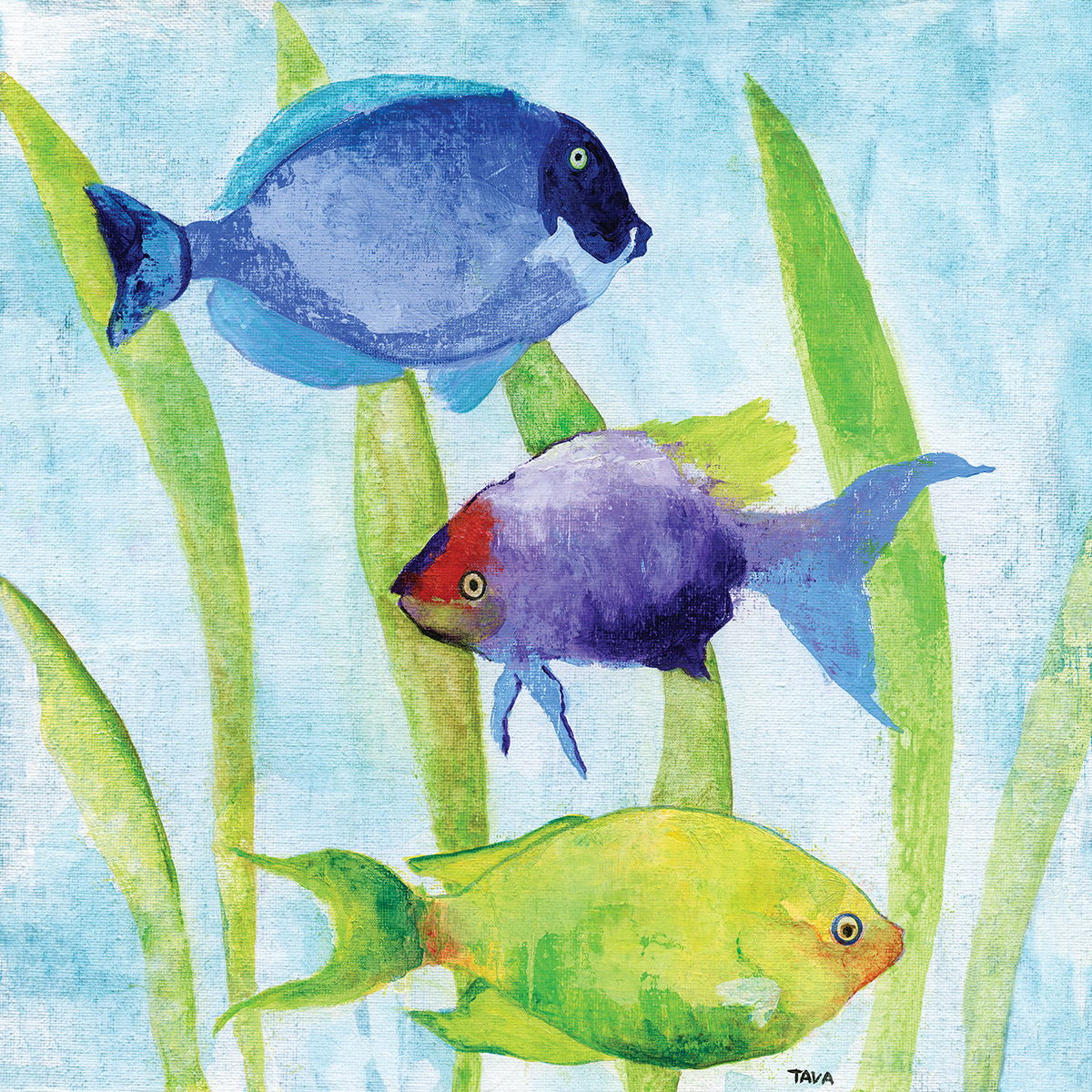 Framed Small - Iridescent Fish I By Janet Tava