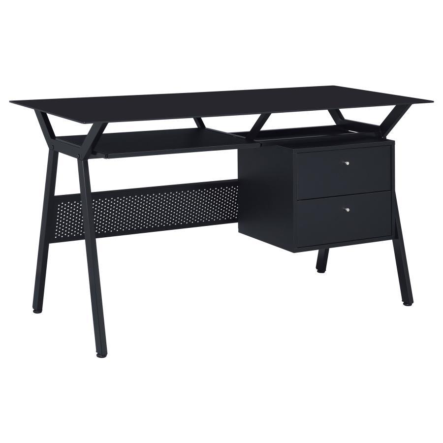 Weaving - Computer Desk - Black