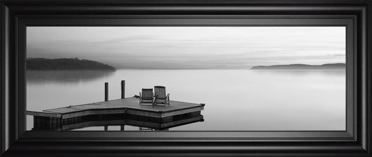 Black & White Water Panel XI By James McLoughlin 18x42 - Dark Gray