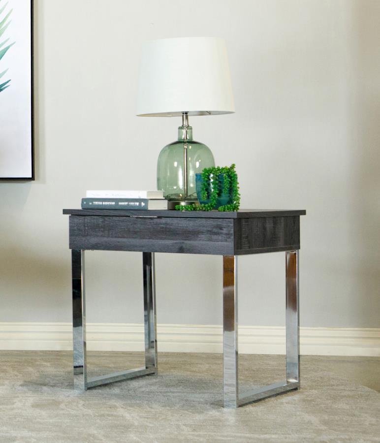 Baines - End Table - Dark Gray