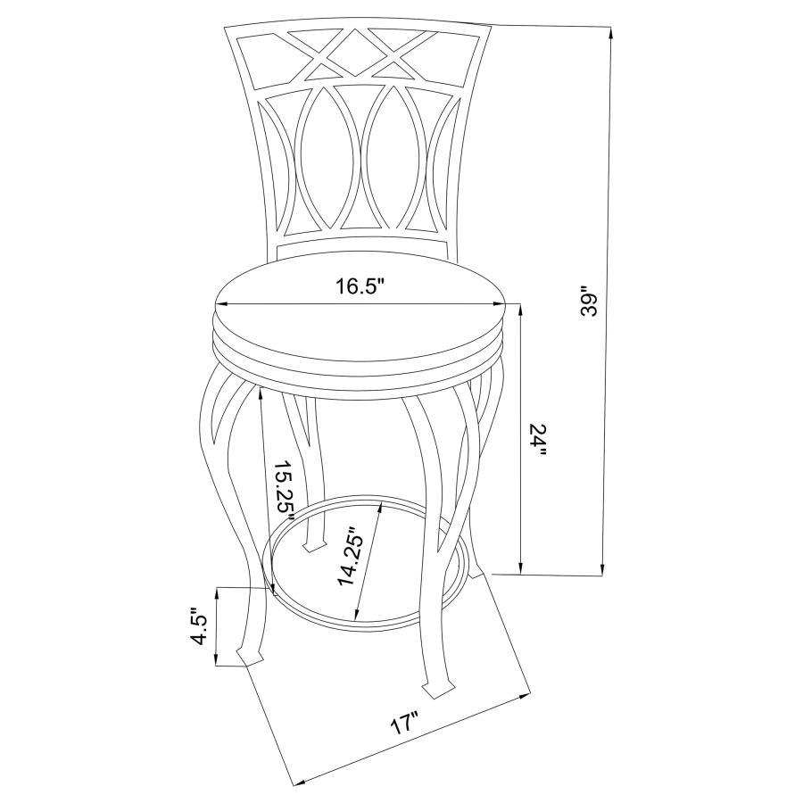 Coaster - Upholstered Swivel Stool