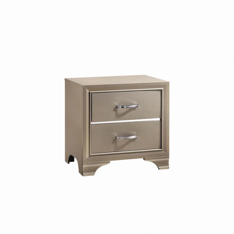 Beaumont - 2-Drawer Rectangular Nightstand - Beige