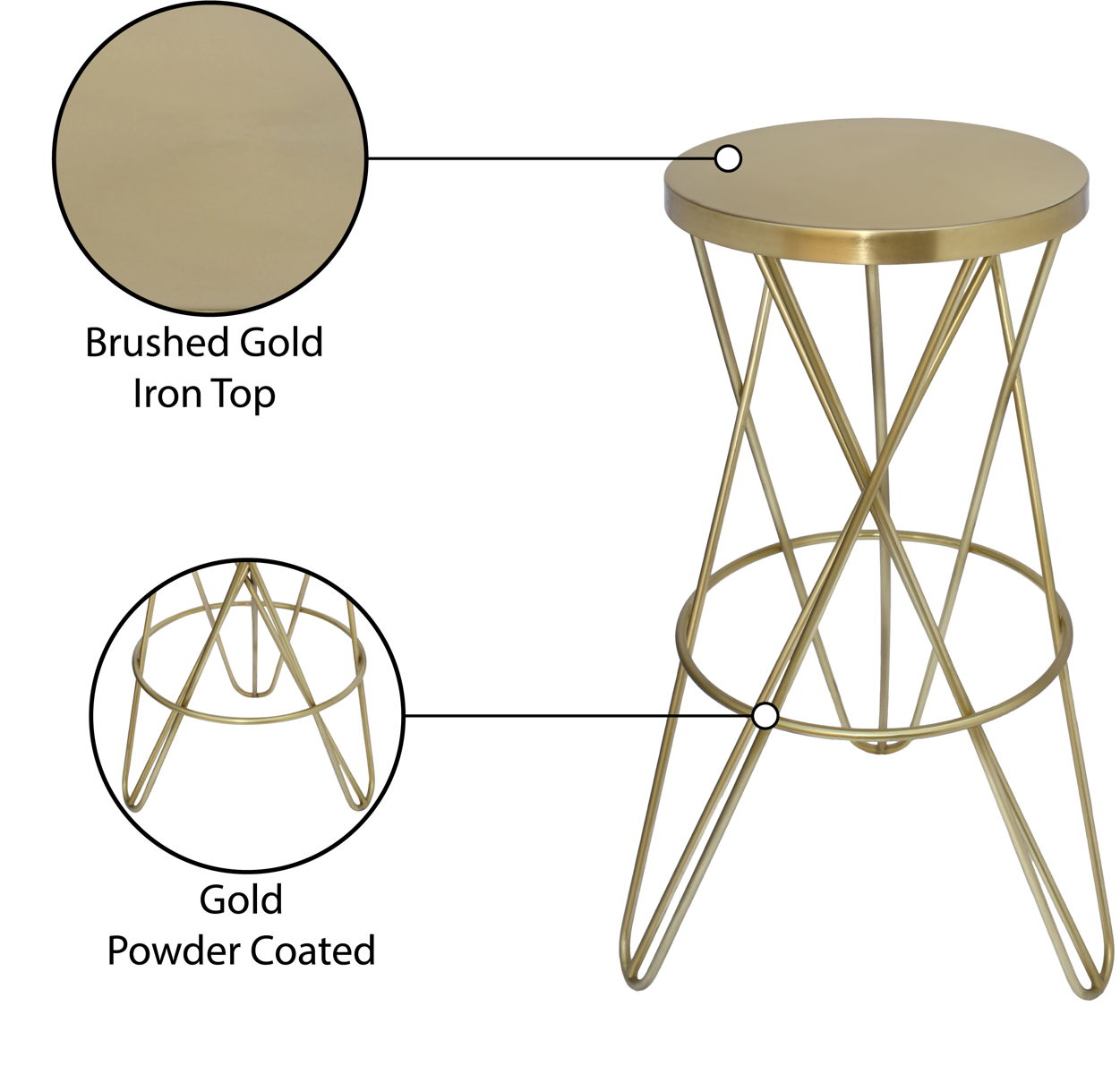 Mercury - Iron Bar Stool