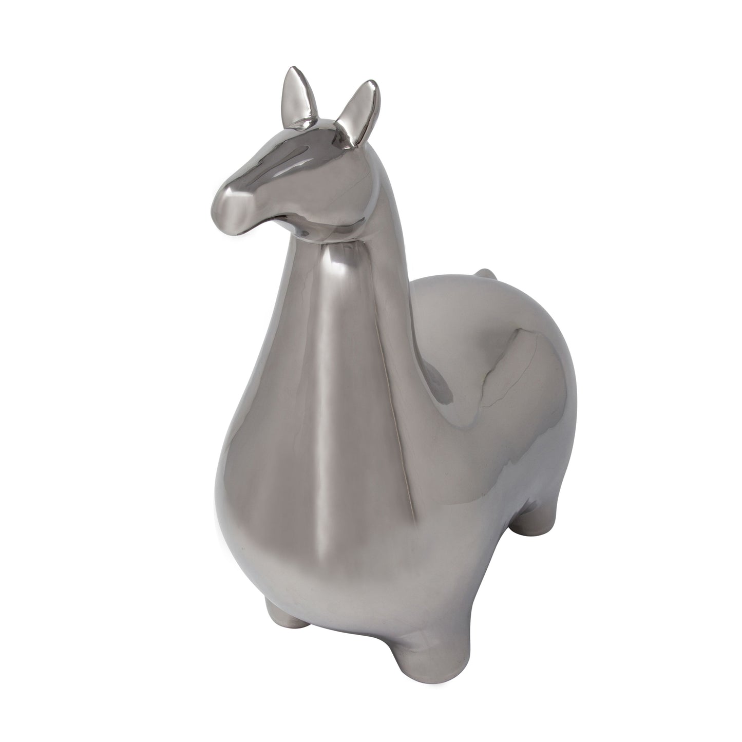 Ceramic Llama 14.5" - Silver