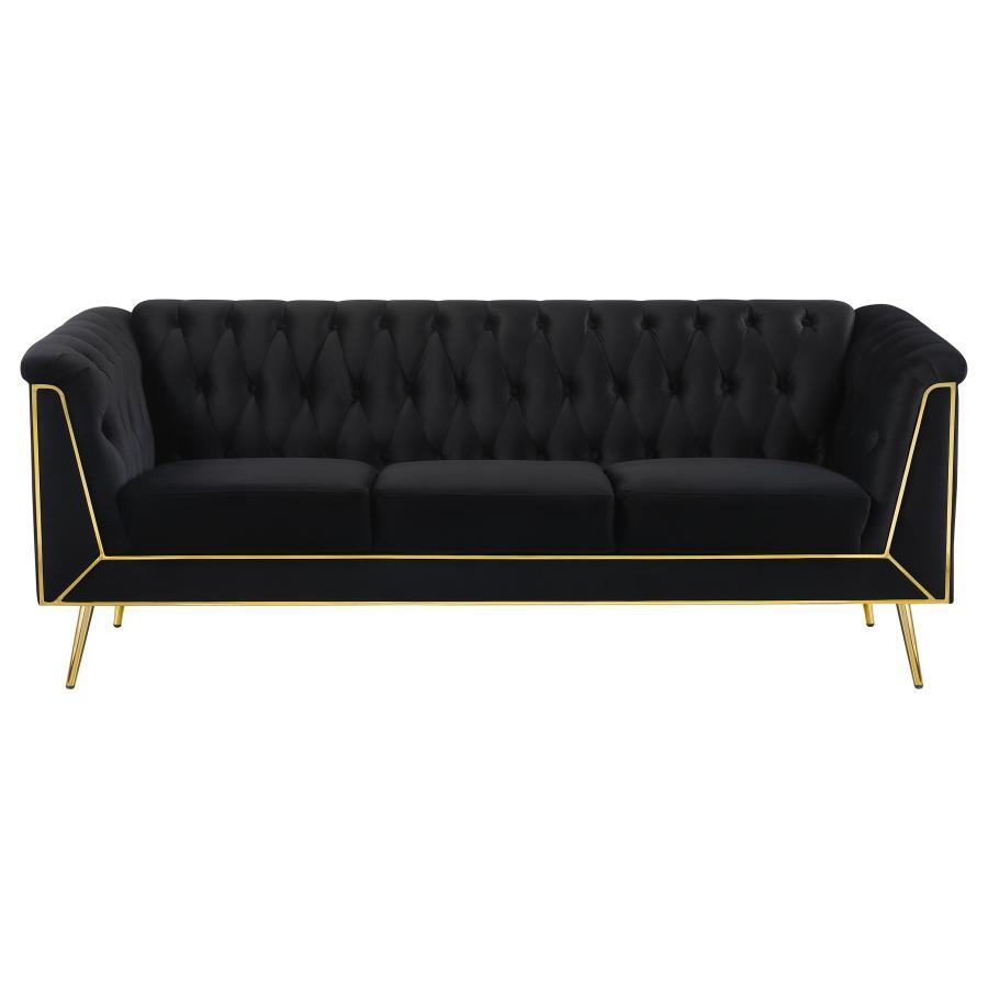 Holly - 2 Piece Set (Sofa and Loveseat) - Black
