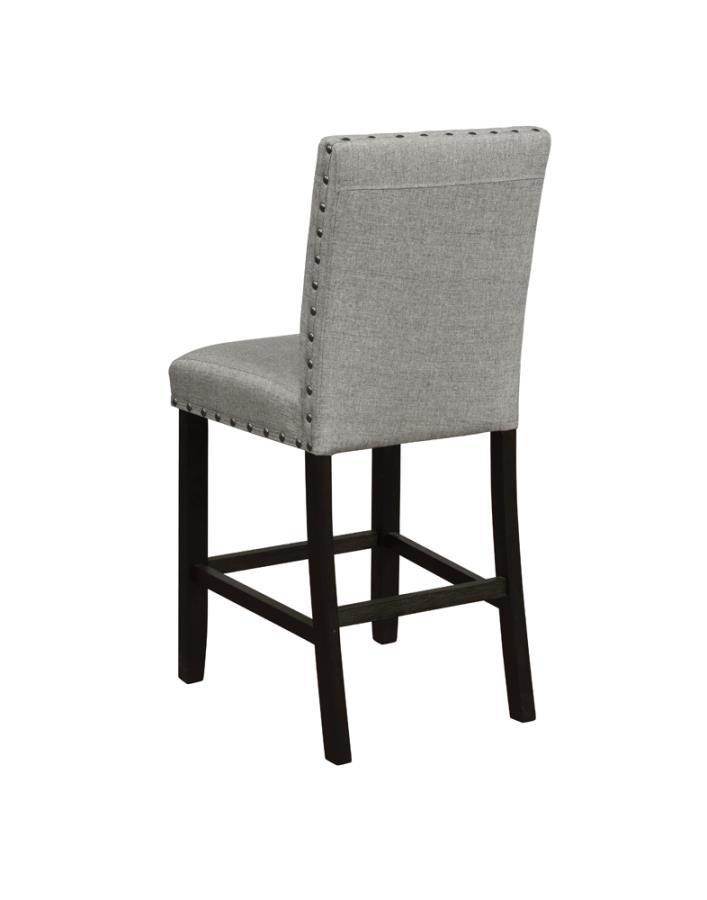 Kentfield - Back Upholstered Counter Height Stool (Set of 2) - Pearl Silver