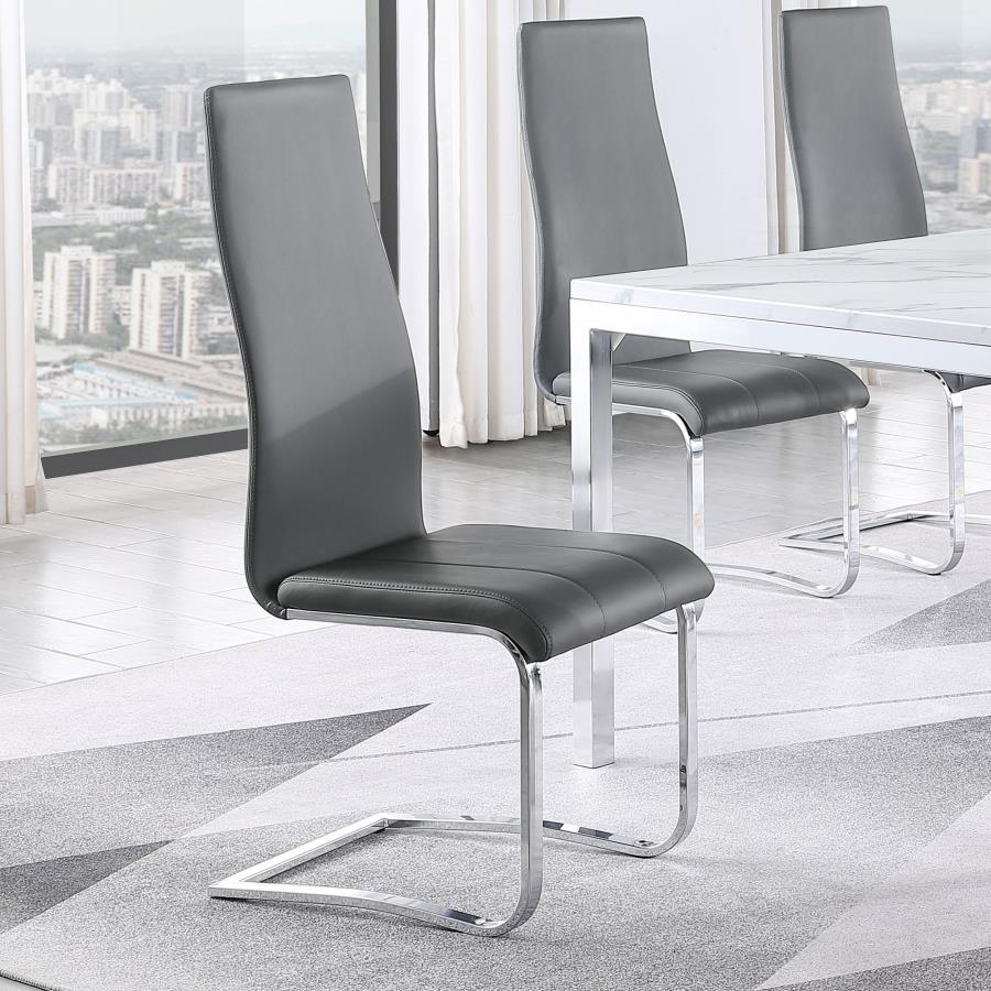 Montclair - PU Leather Dining Chair (Set of 2) - Gray