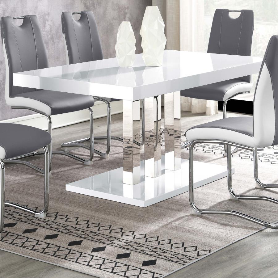 Brooklyn - Dining Table - Pearl Silver