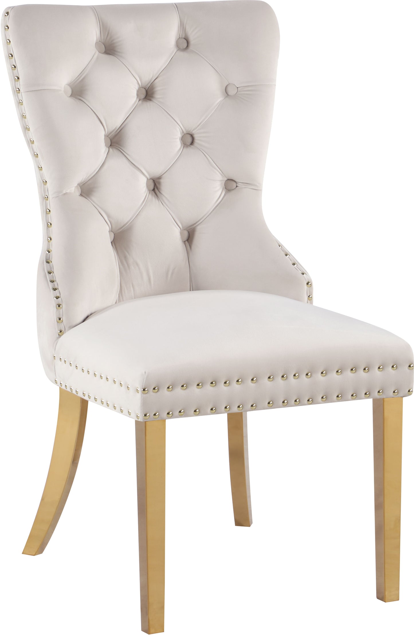 Carmen Velvet - Dining Chair with Gold legs (Set of 2)