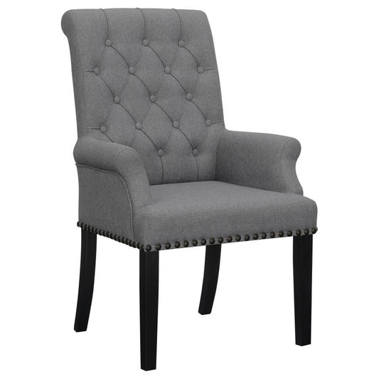 Alana - Upholstered Tufted Arm Chair With Nailhead Trim