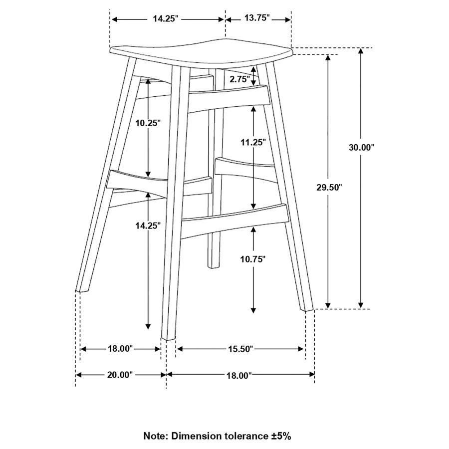 Finnick - Tapered Legs Bar Stool (Set of 2) - Dark Brown