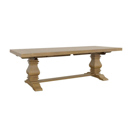 Florence - Double Pedestal Dining Table - Brown