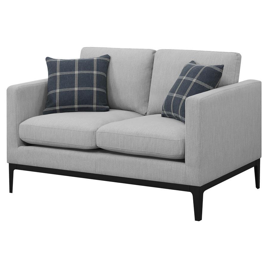 Apperson - Loveseat - Pearl Silver