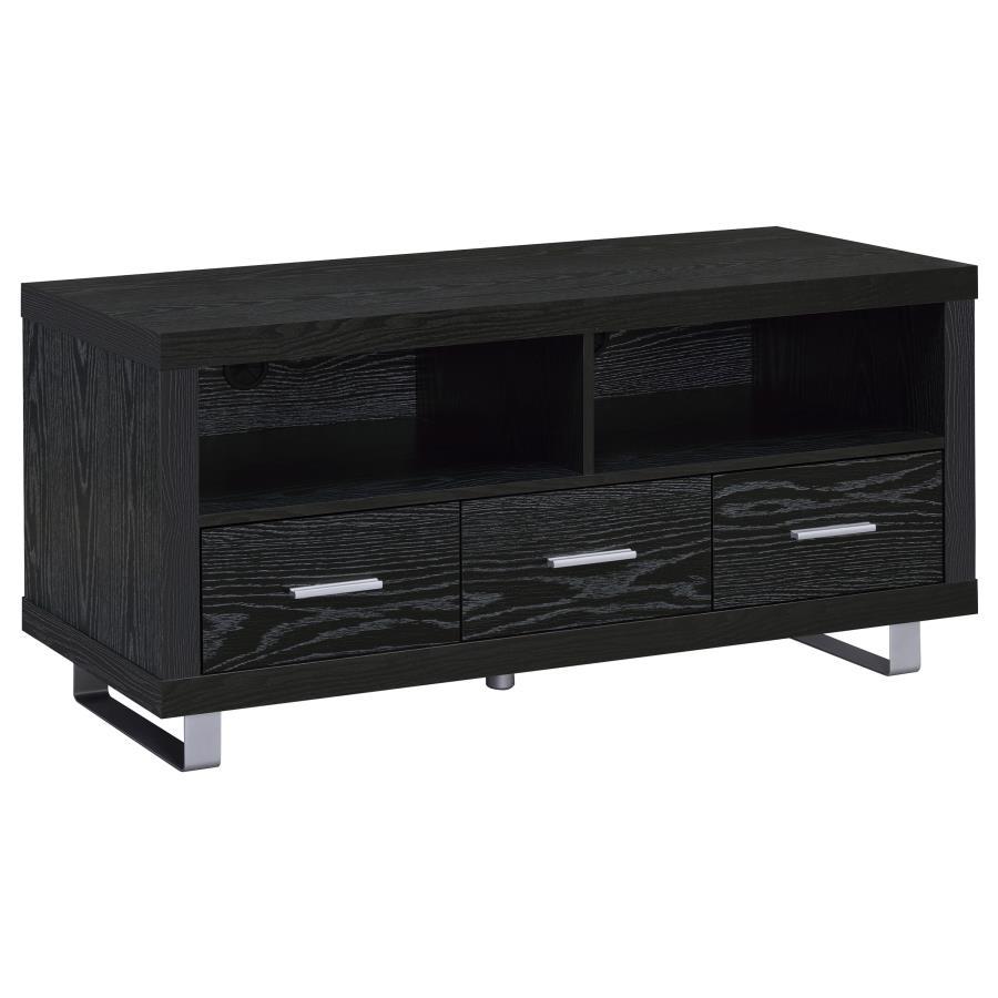 Coaster - 3-drawer Black Oak TV Console