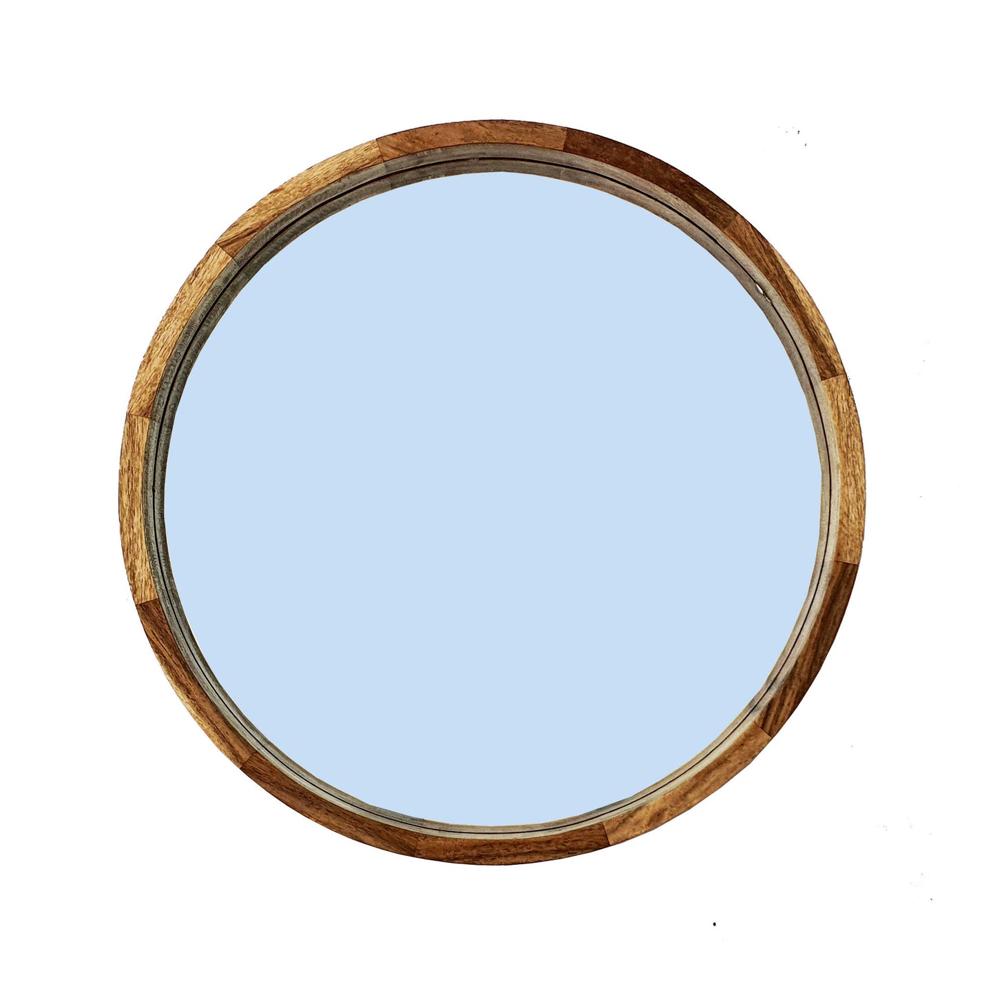 Round Mirror 24" - Brown