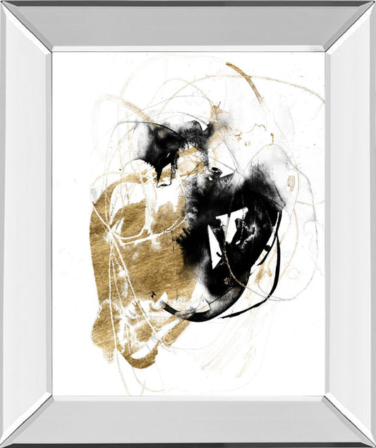 Black & Gold Splash III By Jennifer Goldberger - Black