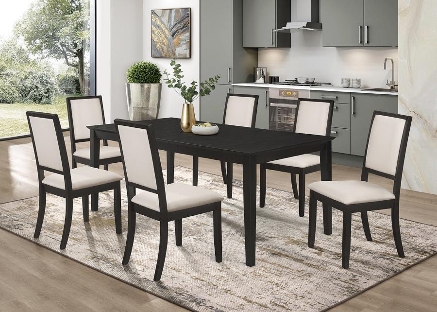 Louise - 5 Piece Dining Room Set - Black