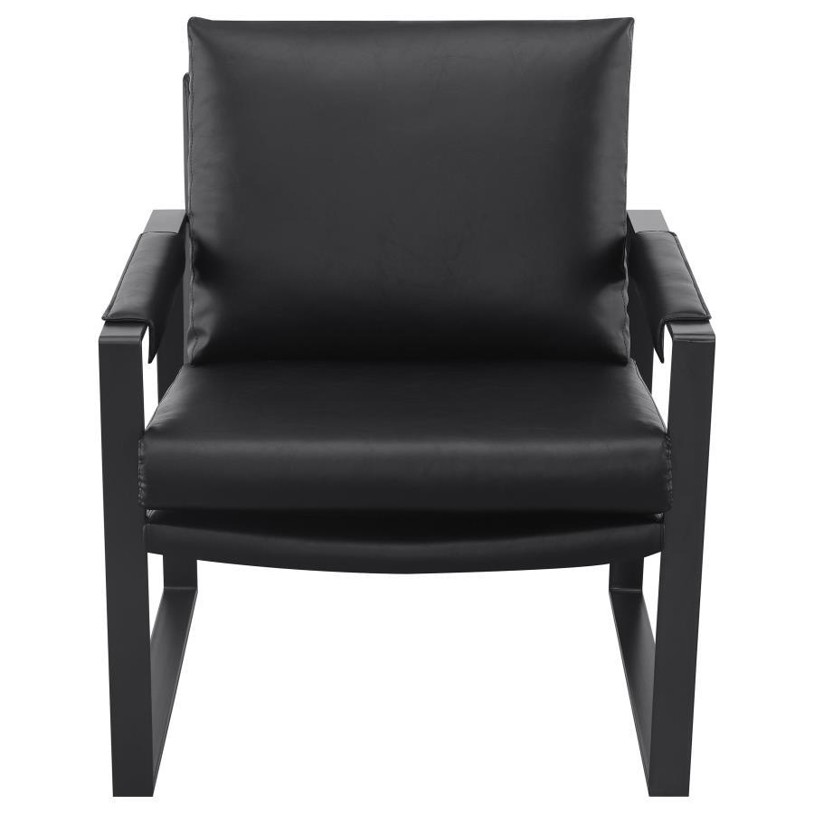 Accent Chair - Black - Faux Leather