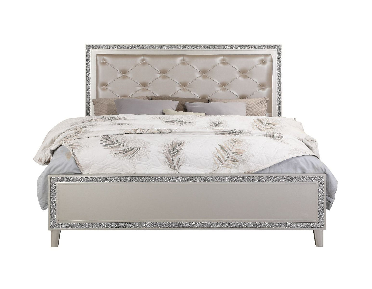 Sliverfluff - California King Bed - Pearl Silver