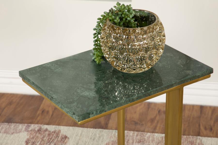 Vicente - C-shape Accent Table - Green