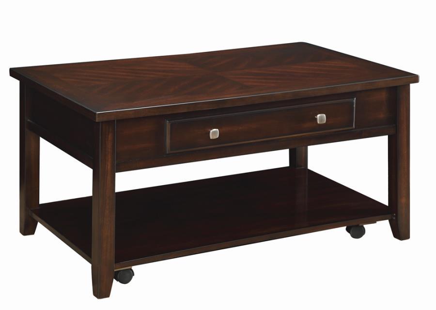 Bradford - Rectangular Lift Top Coffee Table - Brown