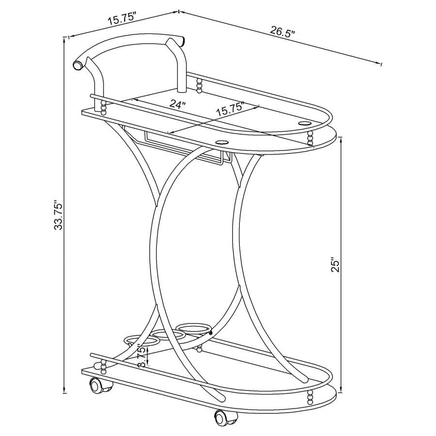 Coaster - 2-shelve Serving Cart