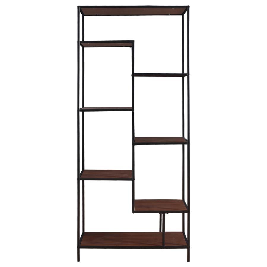 Asher - 7-Shelf Bookcase - Walnut