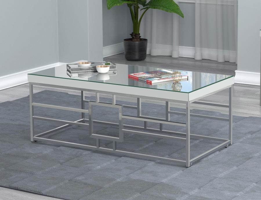 Dafina - Frame Coffee Table - Pearl Silver