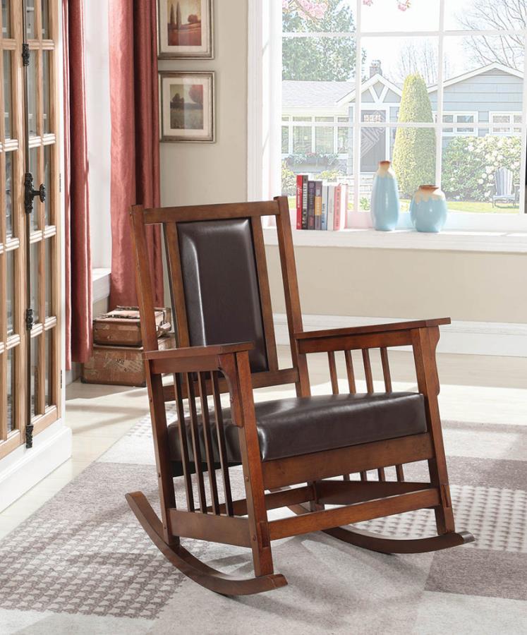 Ida - Upholstered Rocking Chair - Brown